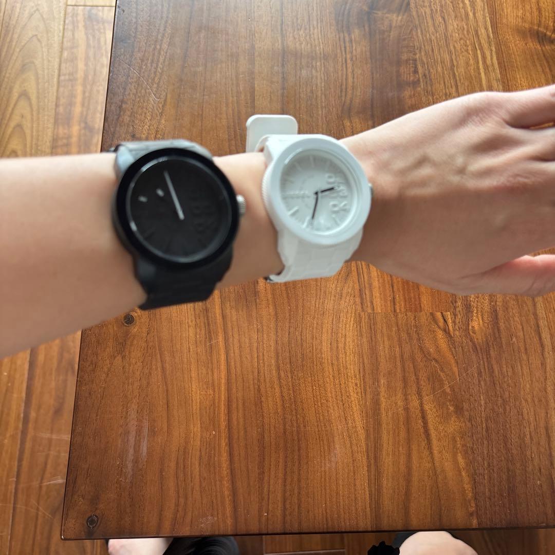 DIESEL ラバーベルト 時計 2点セット ホワイト ブラック