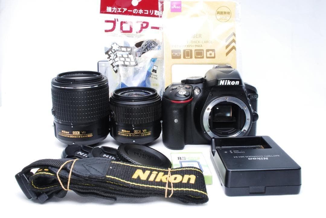 【新品級】Nikon D5300 Wレンズ Wi-Fi転送可能 初心者おススメ