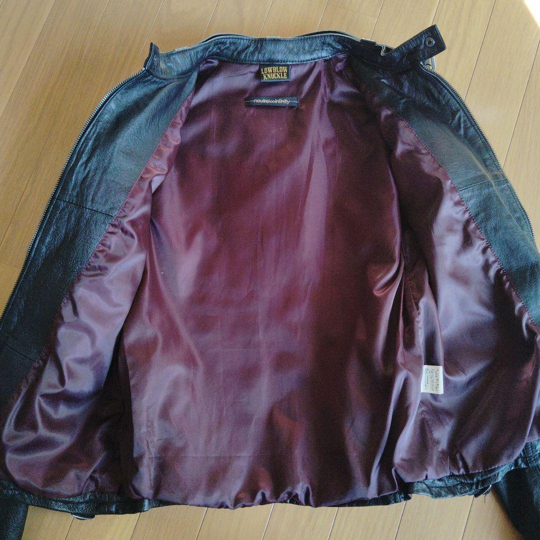 美品ローブローナックルシングルライダースジャケット