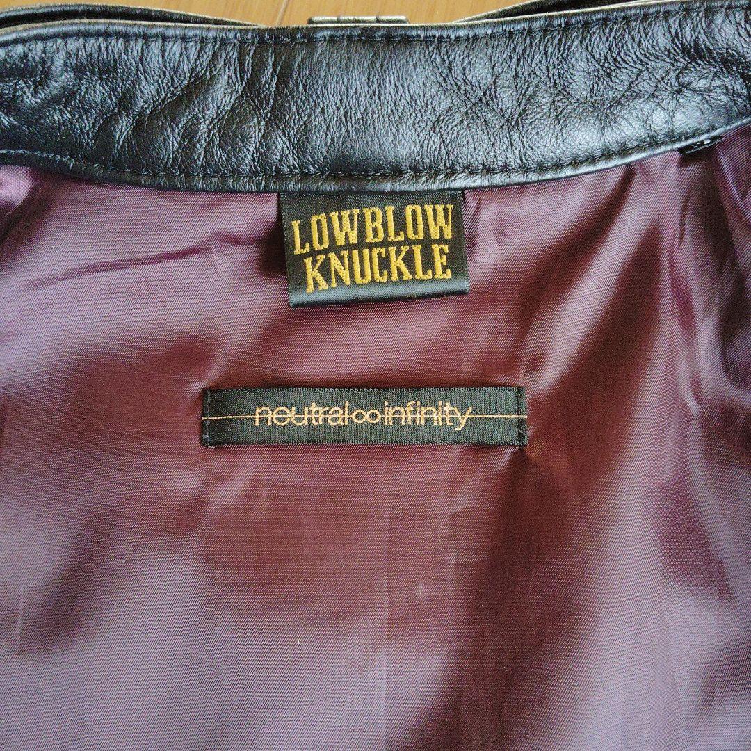 美品ローブローナックルシングルライダースジャケット