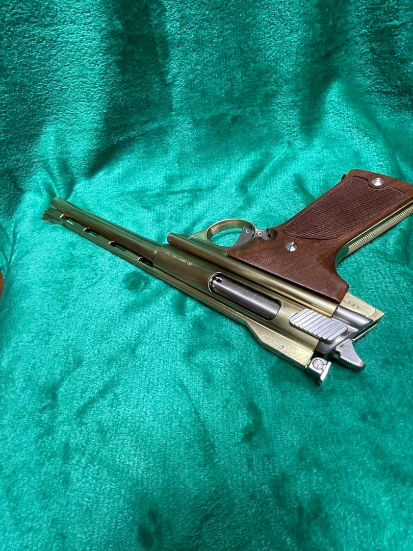 モデルガン ゴールド/ブラウン 木製ケース付き