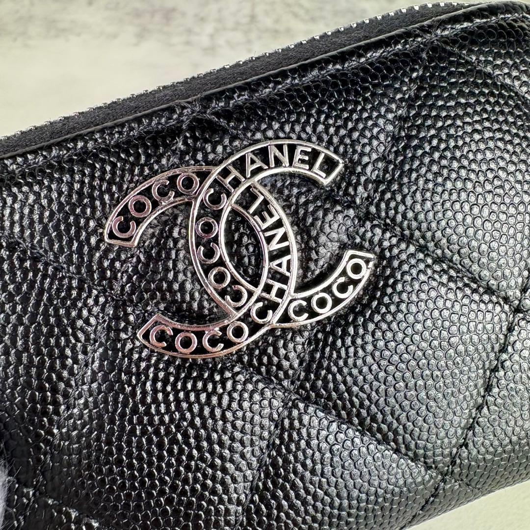 CHANEL マトラッセ　キャビアスキン　ケース　カードケース