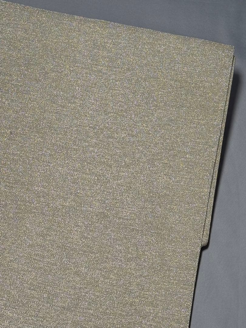 [ペーパームーン] 名古屋帯　正絹　お太鼓柄　銀　訪問着　付け下げ