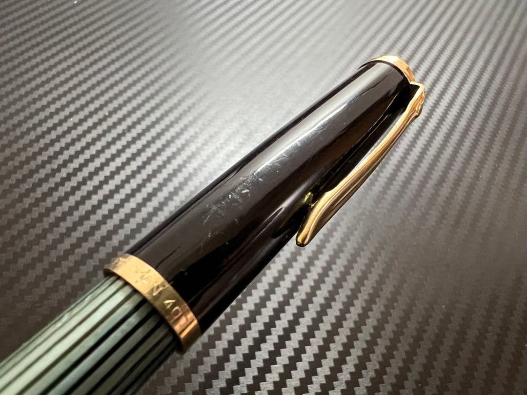 ペリカン 400NN M&K EF 極細字 緑縞 グリーン 万年筆