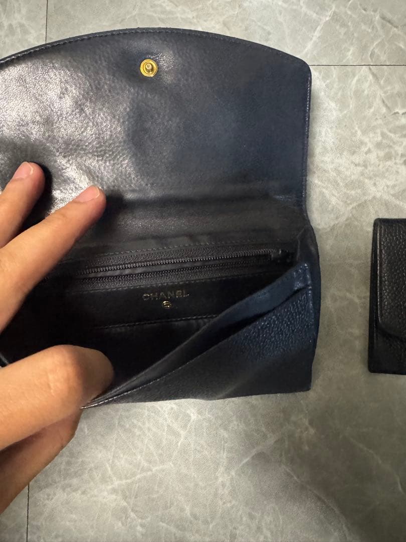 CHANEL ブラック 二つ折り財布　セット