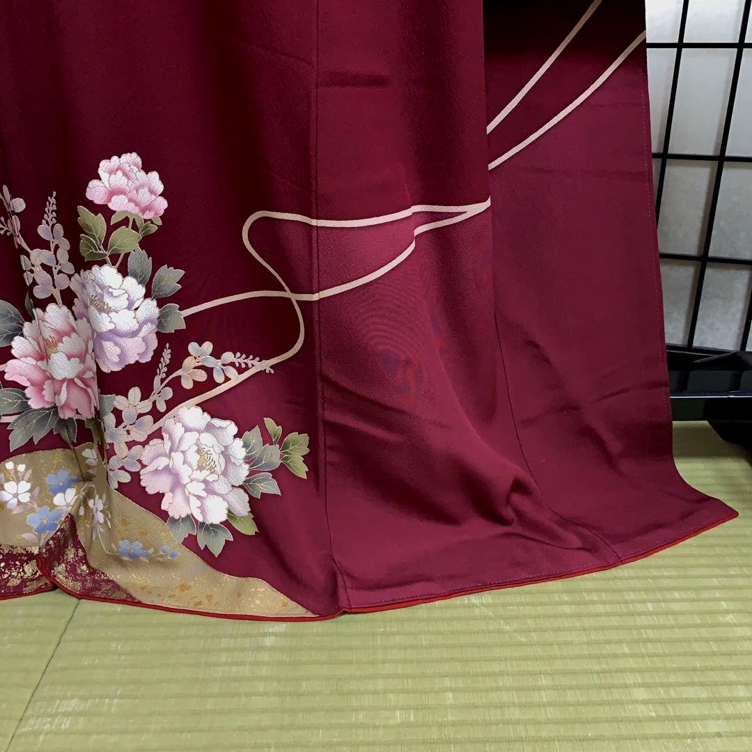 り*い様 【大特価】振袖　6点セット　牡丹柄　友禅　身丈164cm 金糸刺繍　あ