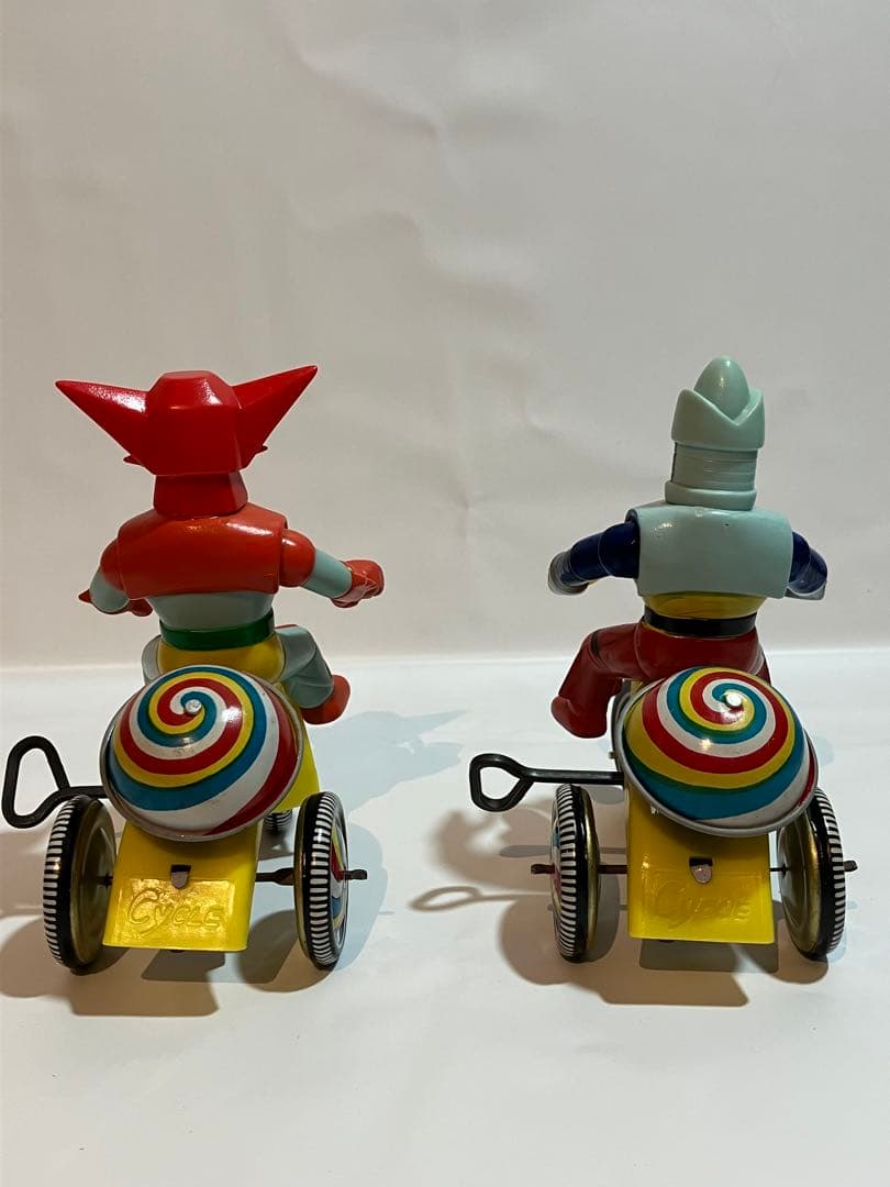 M*7様 【セット】Cycle ブリキ おもちゃ ゼンマイ 三輪車 ソフビ 当時