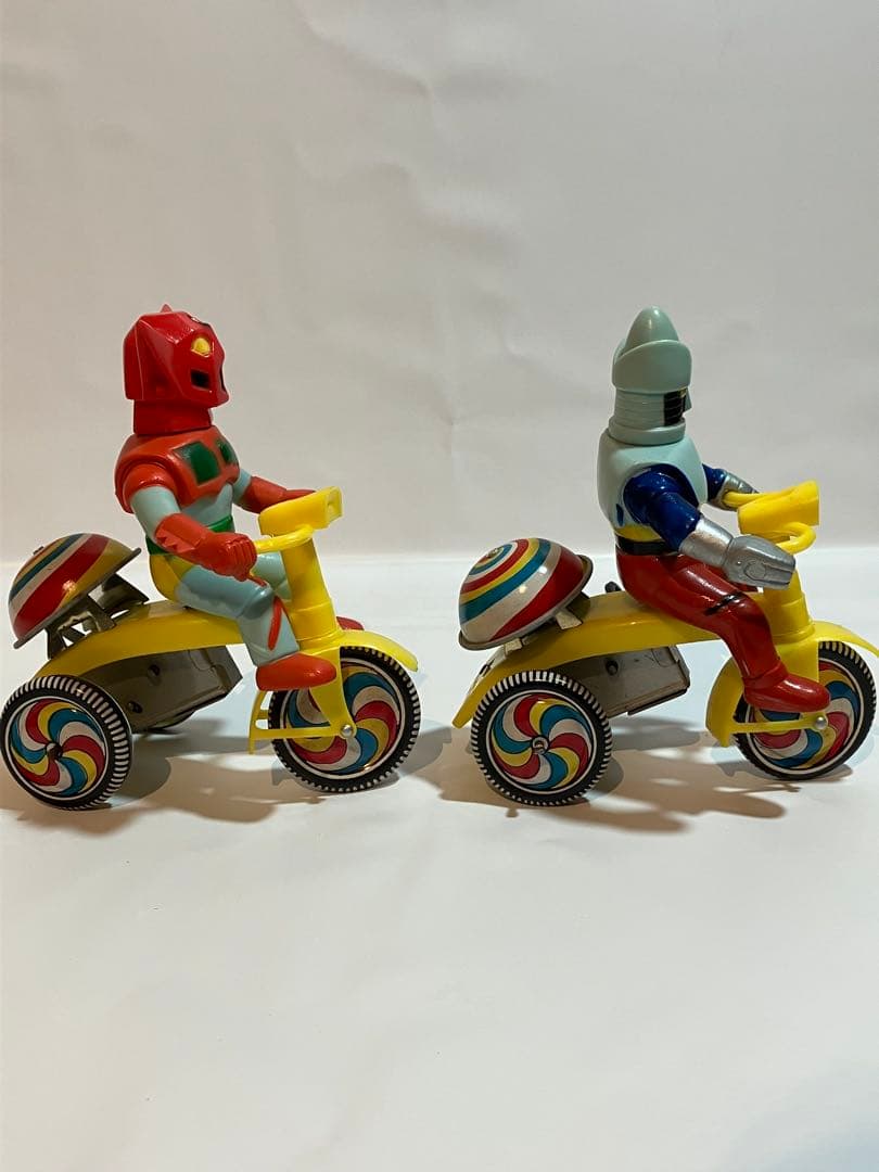 M*7様 【セット】Cycle ブリキ おもちゃ ゼンマイ 三輪車 ソフビ 当時