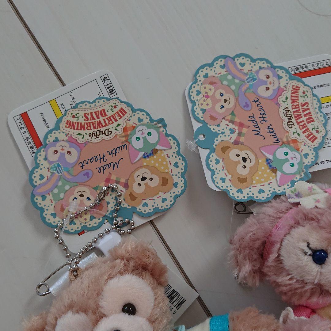 【新品タグ付き】ディズニー ダッフィー&シェリーメイ ぬいぐるみバッジ