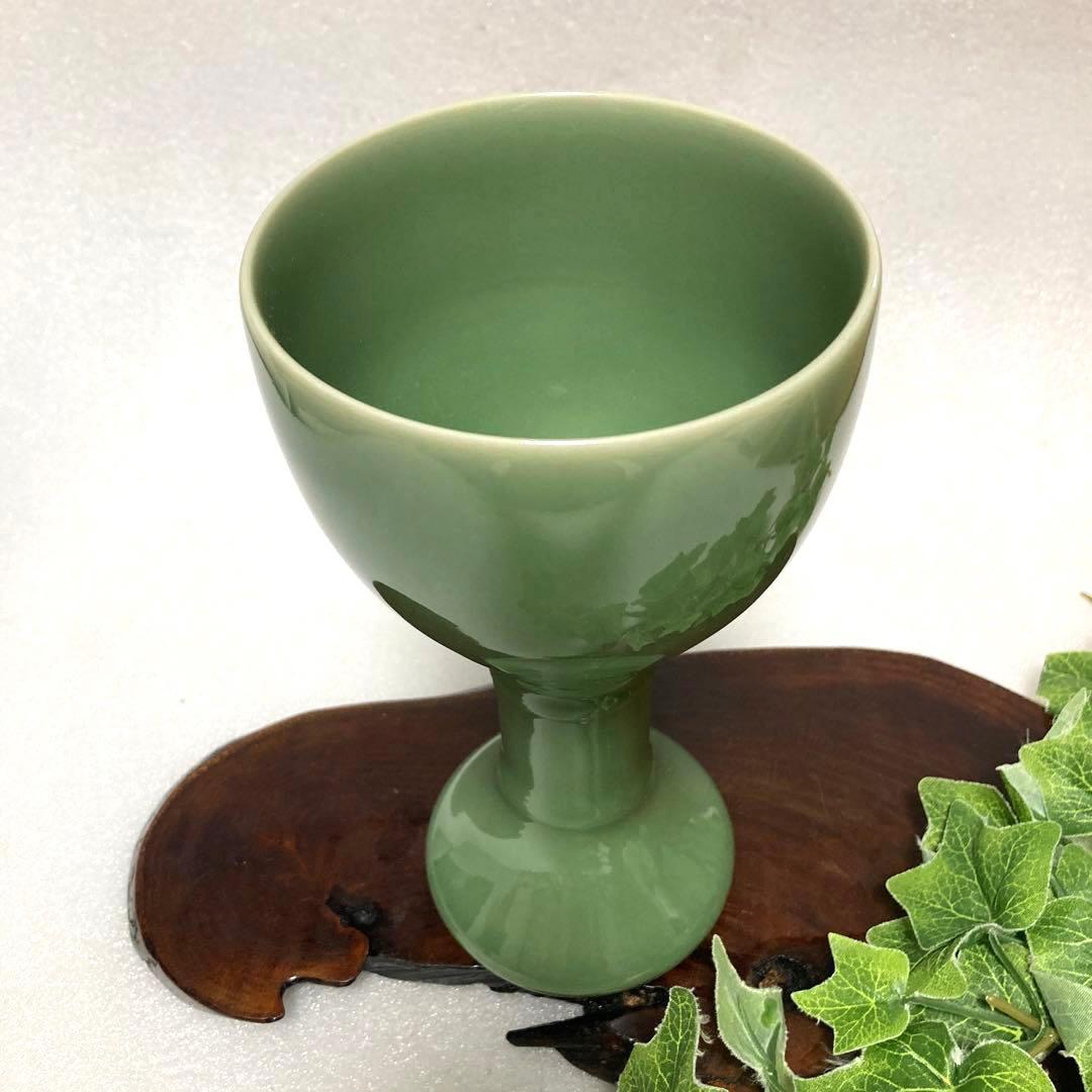 新品　骨董品　京焼　清水焼　平安 加藤渓山　加藤実　天龍寺青瓷花瓶　時代物　花器