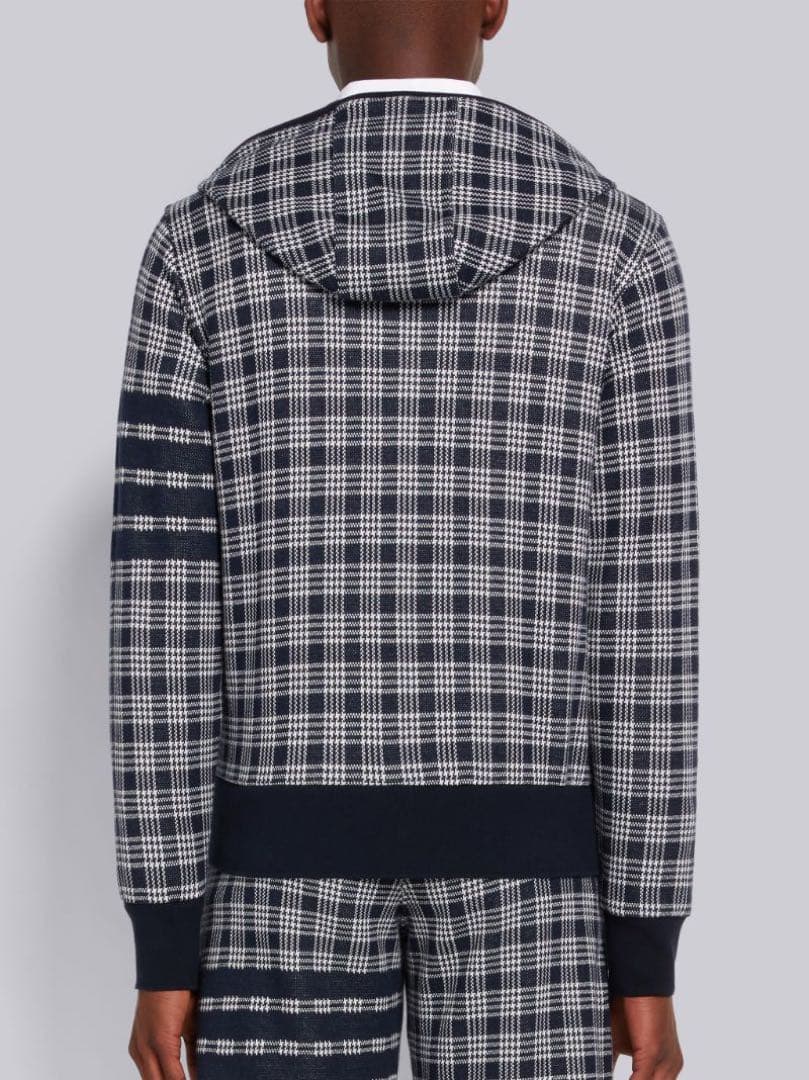 【美品】トムブラウン 4bar マイクロチェック ジャガード パーカー