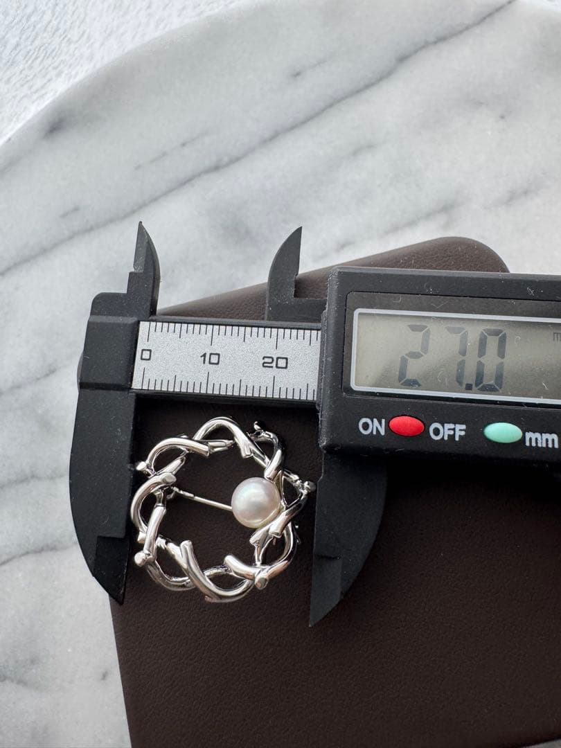 MIKIMOTO ミキモト 幸福の木 シルバー パール ブローチ