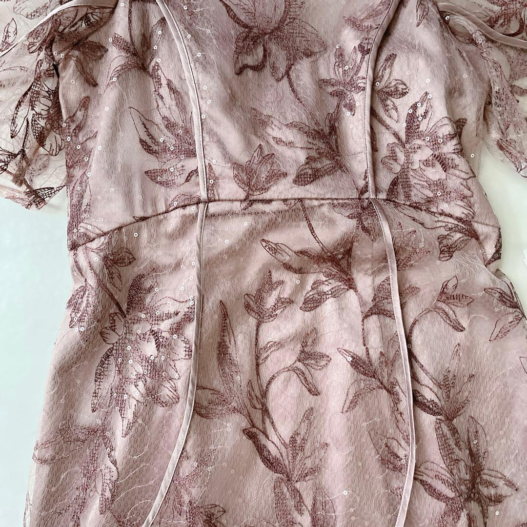 タグ付未使用✨ フレイアイディー カーブパネルエンブロイダリードレス S