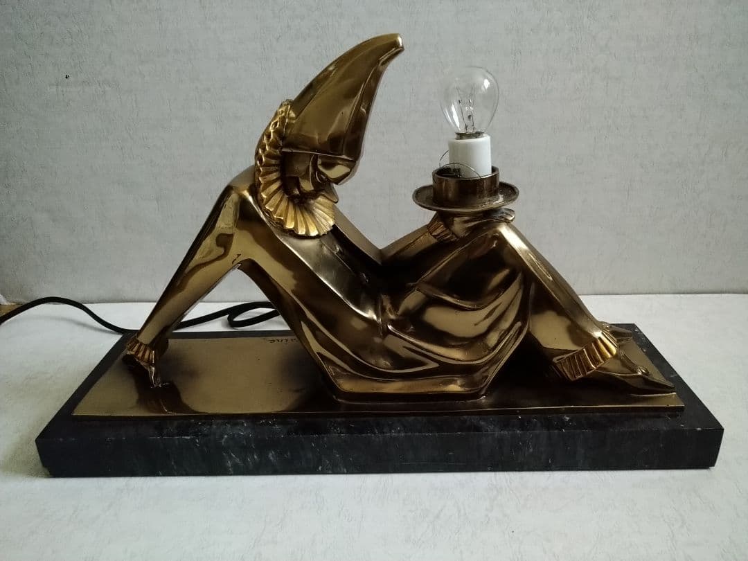 ア−ルデコのピエロランプ 　アンティーク・レプリカ