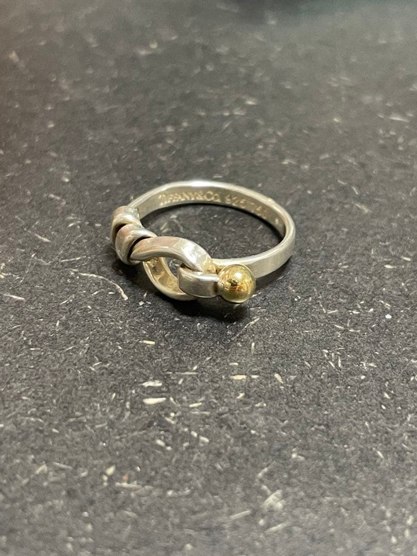 オールドティファニー　リング　フックアンドアイ　ラブノット