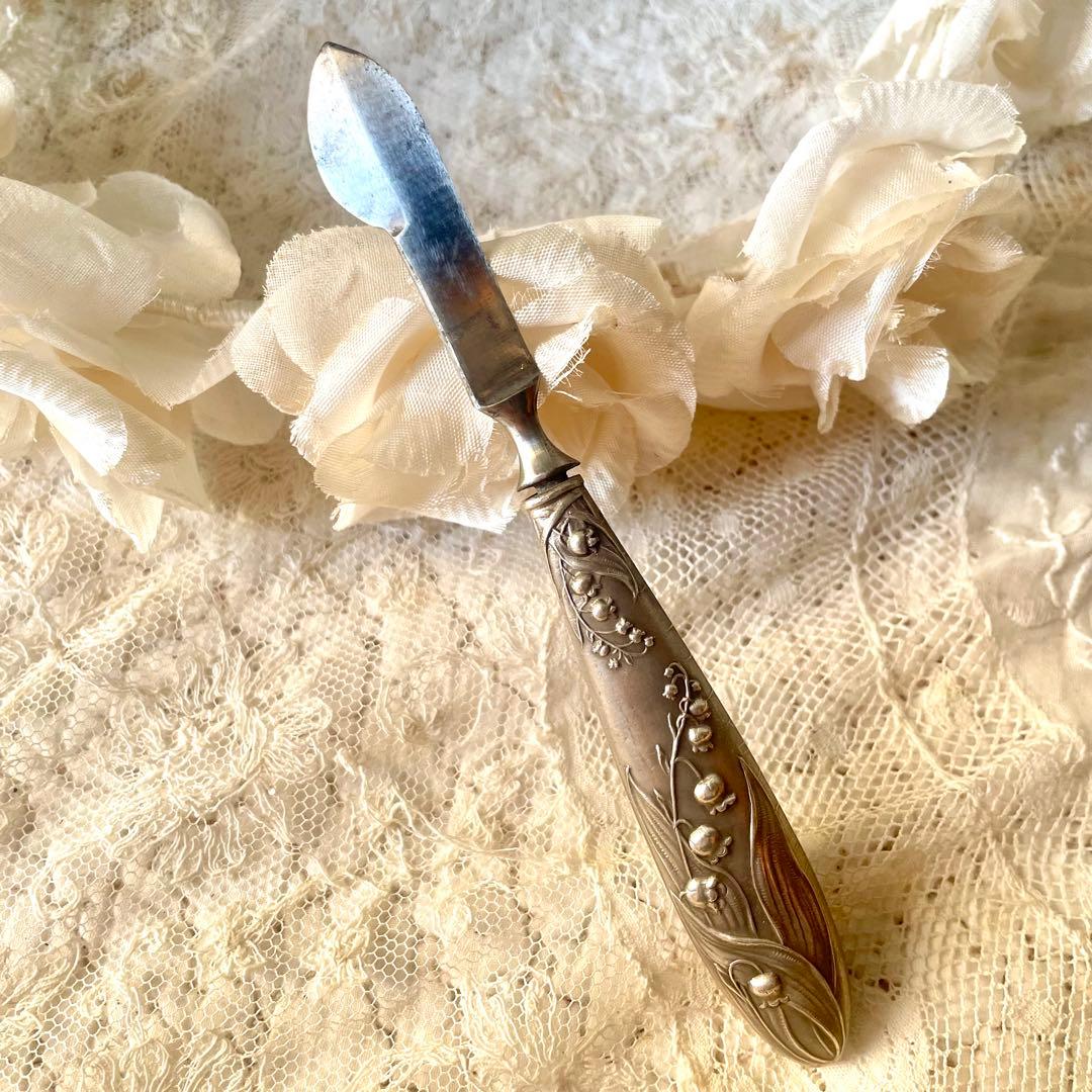 すずらんレリーフ　スクレーパー&レターオープナー　ミュゲ　フランスアンティーク