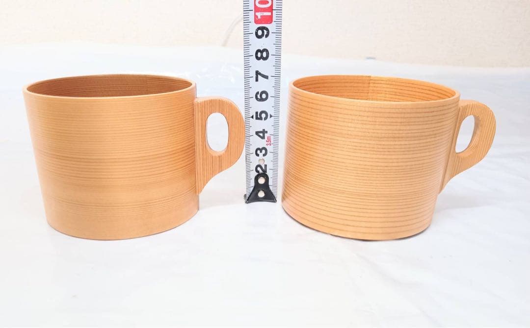 大館工芸社 曲げわっぱ　カップ＆ソーサー　2客　ペア　天然木　伝統工芸品
