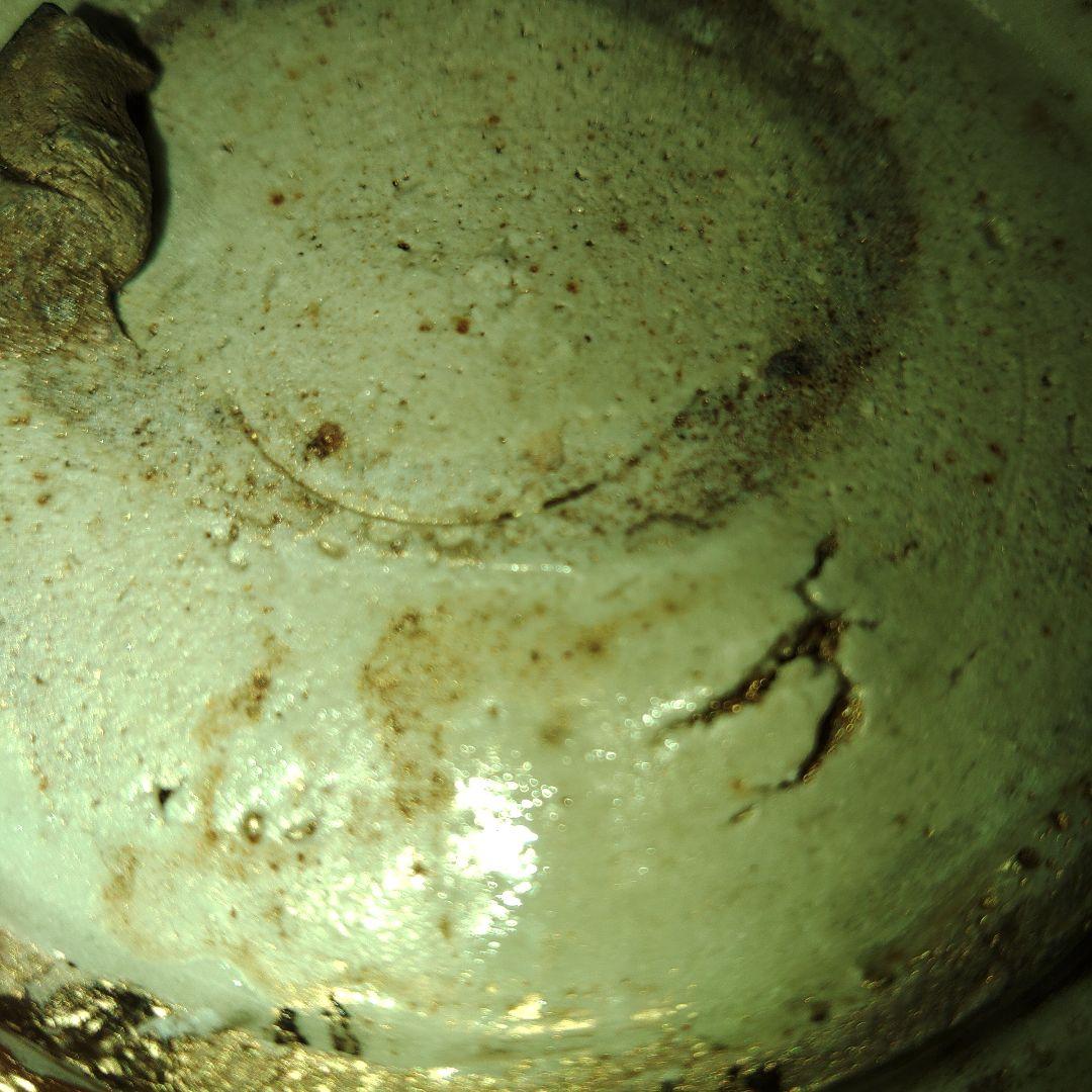 桃山時代　鉄絵アヤメ文絵志野小皿　金継ぎ　発掘品