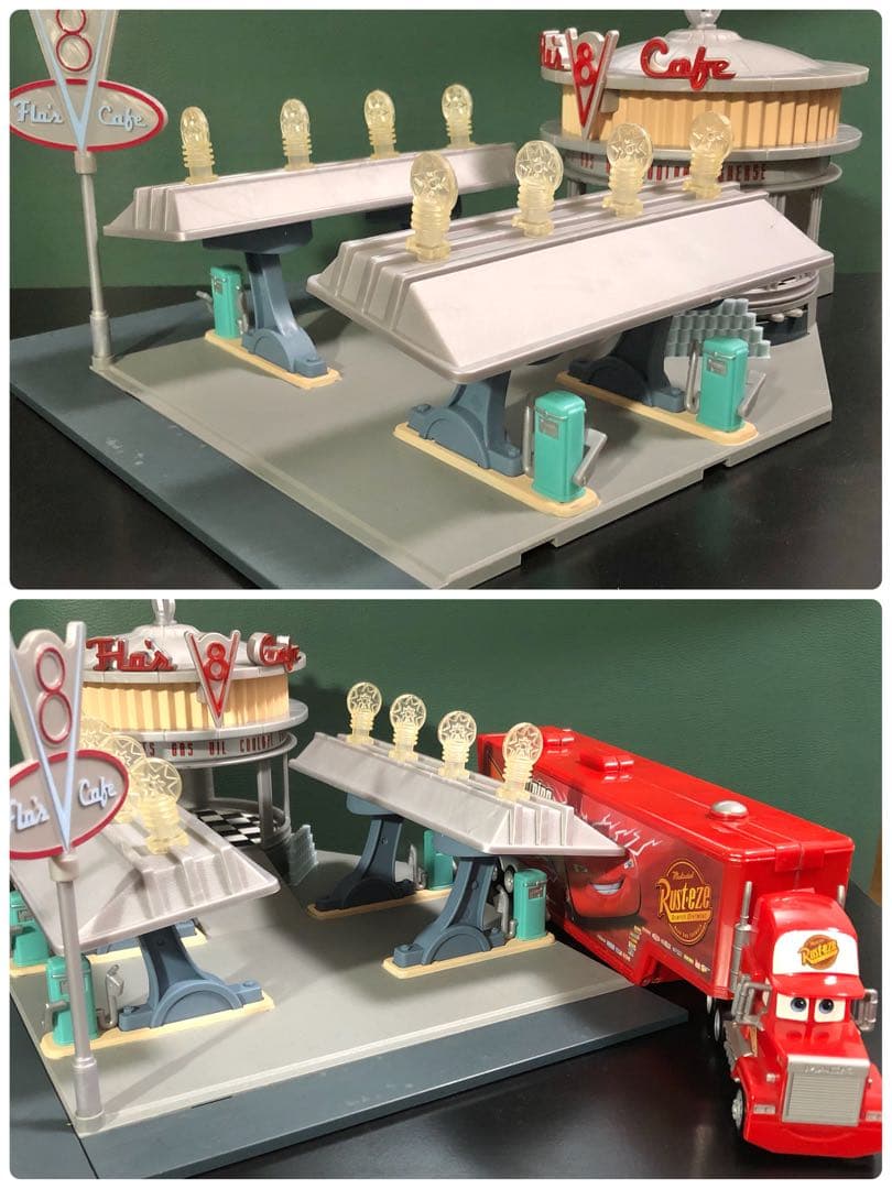 ★絶版！￼カーズ￼ V8カフェ&マック￼トレーラー& ミニカー17台￼セット￼