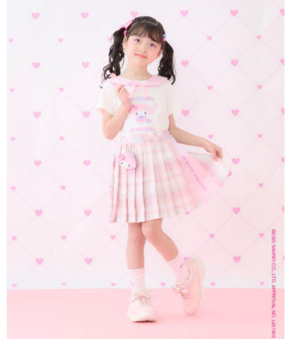 メゾピアノ　マイメロ　ブラウス　スカート　ソックス