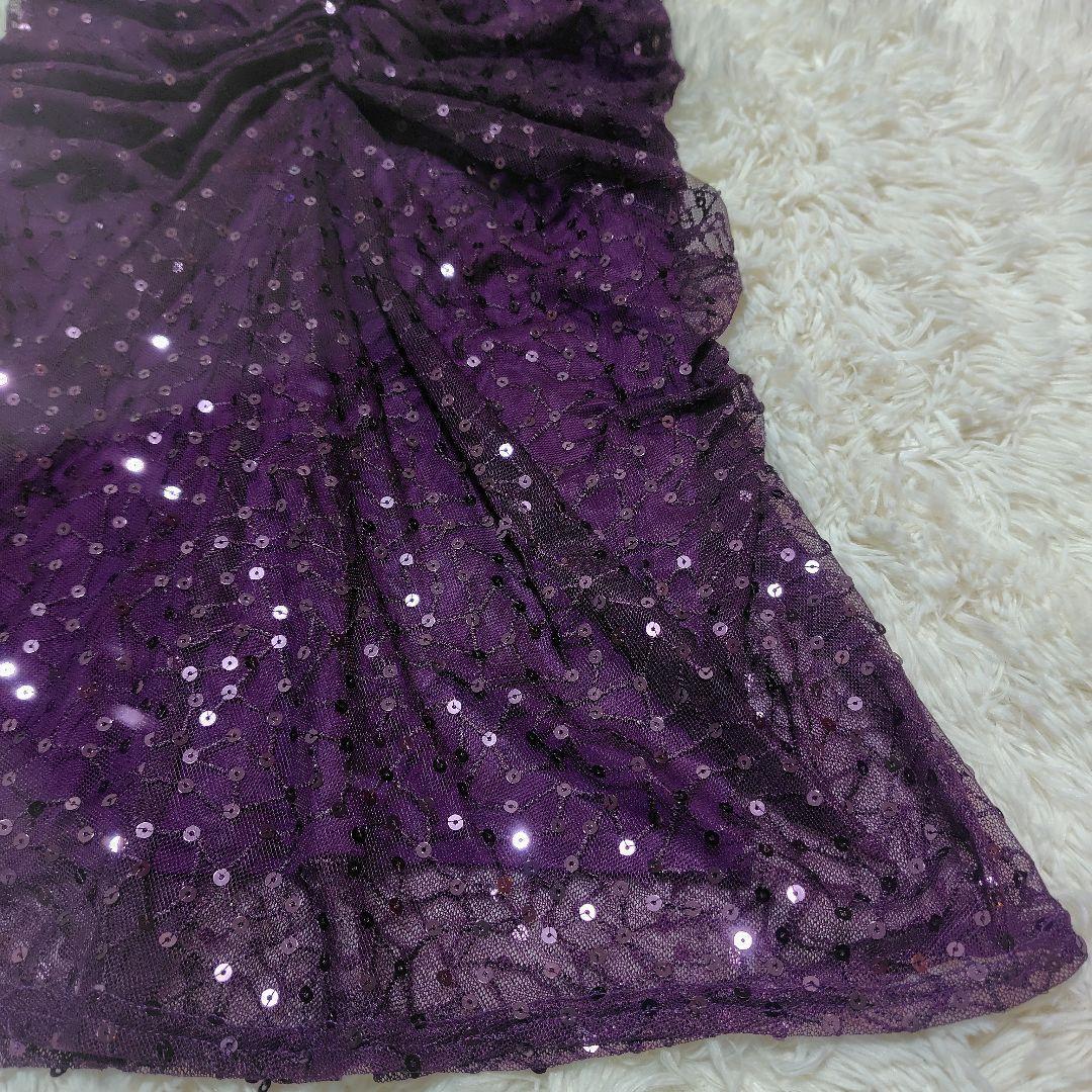 【未使用品♡美シルエット】タダシショージ　スパンコールカクテルドレス　S