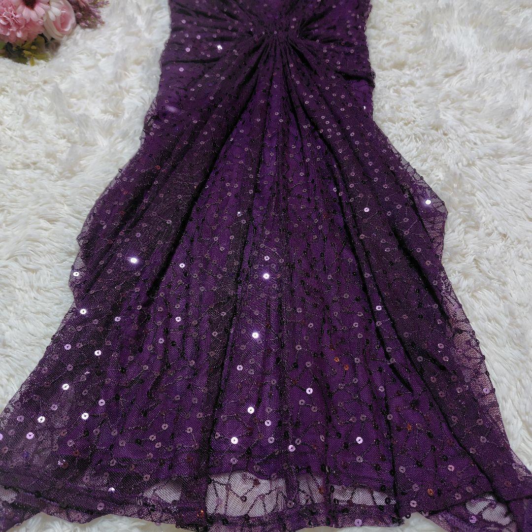 【未使用品♡美シルエット】タダシショージ　スパンコールカクテルドレス　S