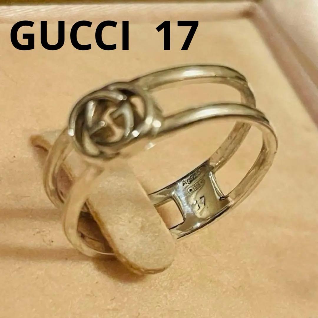 GUCCI リング 17号 インターロッキング GG リング 美品　ダブルG
