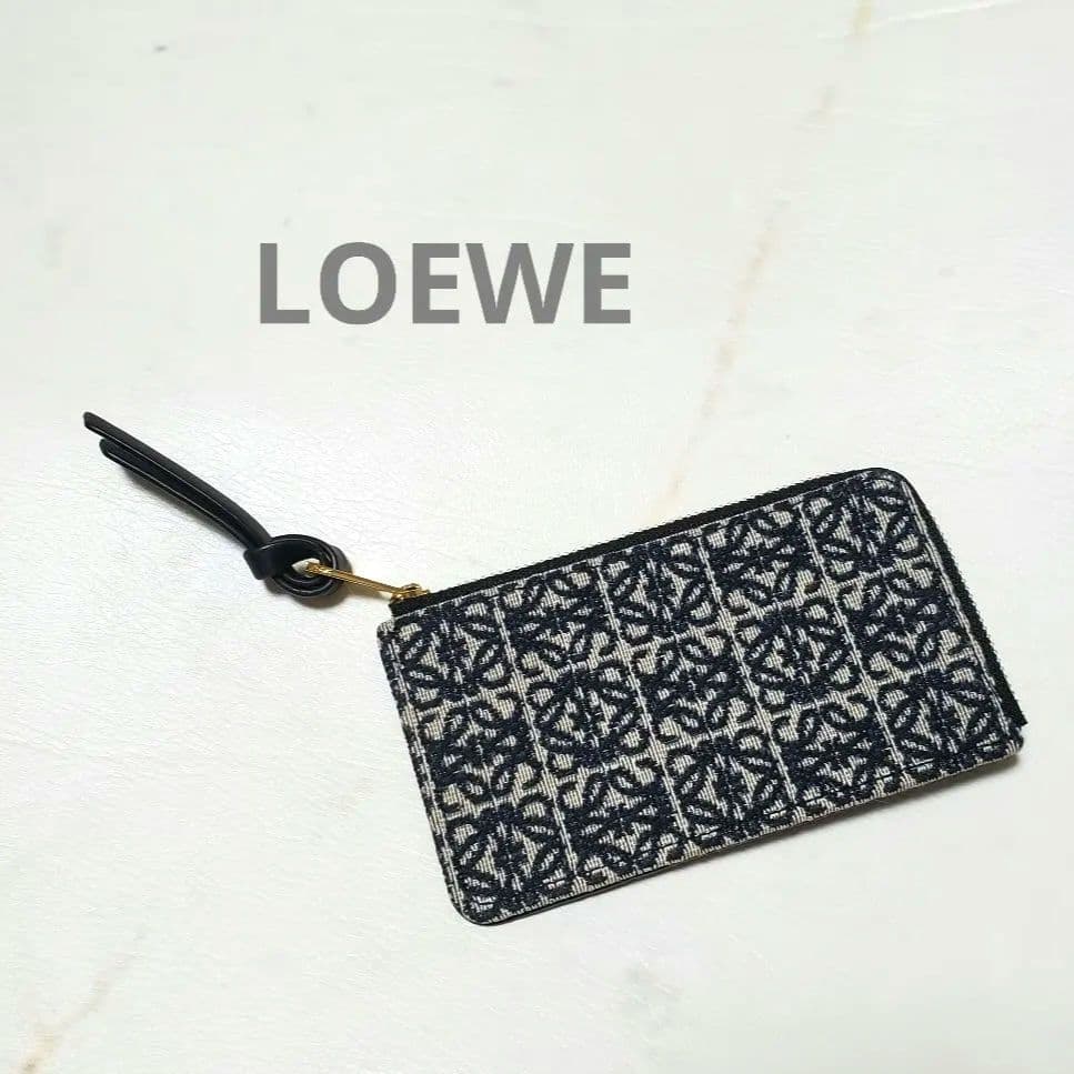 ■LOEWE フラグメントケース 本革 &アナグラム カードケース ミニ財布