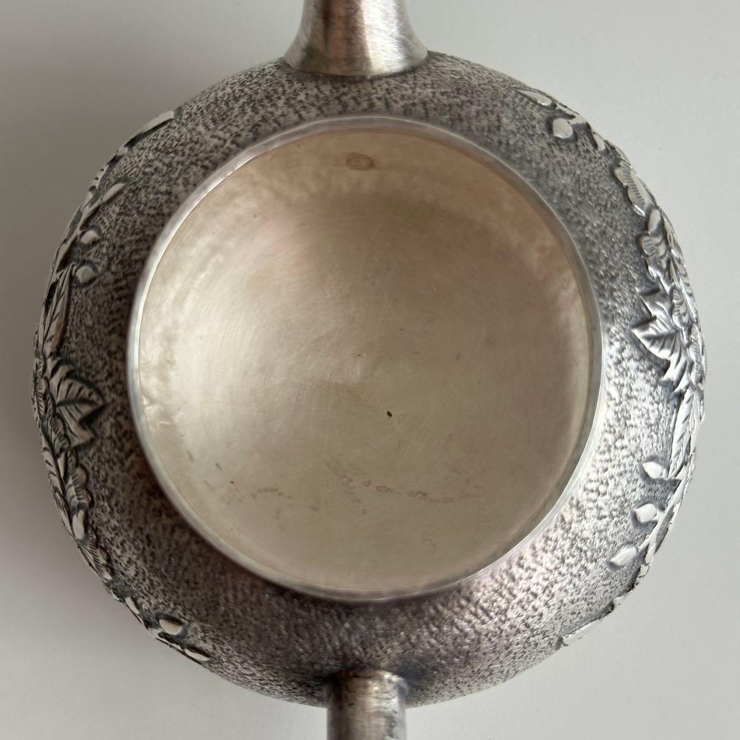 銀製 茶器 茶道具 急須 足銀999 牡丹 金属工芸