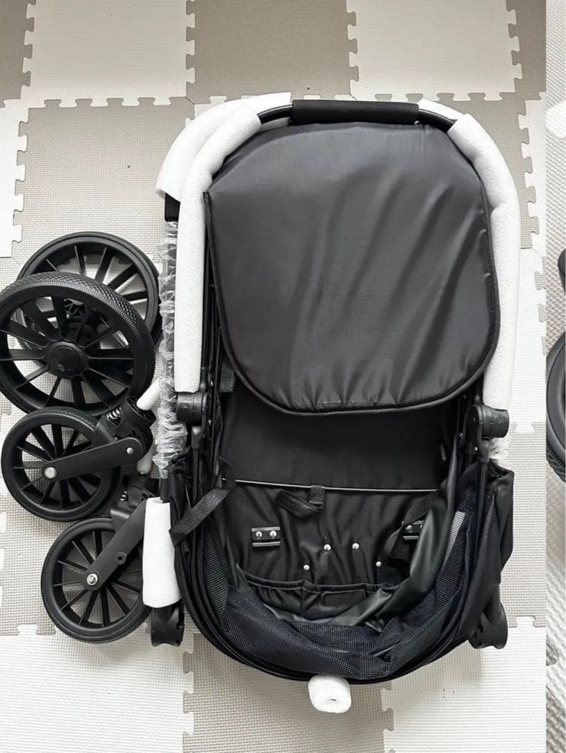 ペットカート 犬カート 折りたたみ 犬用カート 分離型 ４輪 耐荷重25kg 黒