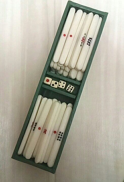 【高級】麻雀牌　背竹　竹牌　骨牌　天然素材　アンティーク　昭和　レトロ