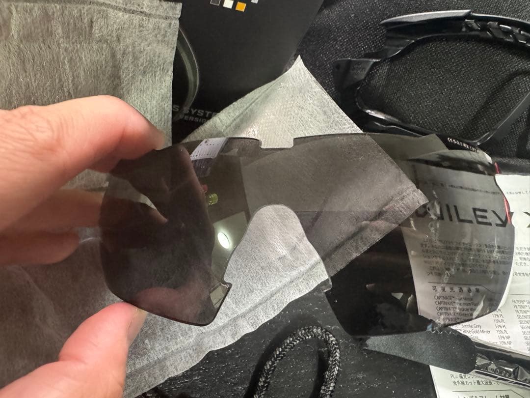 WILEY X WX VAPOR TL COMM BK 3レンズパッケージ