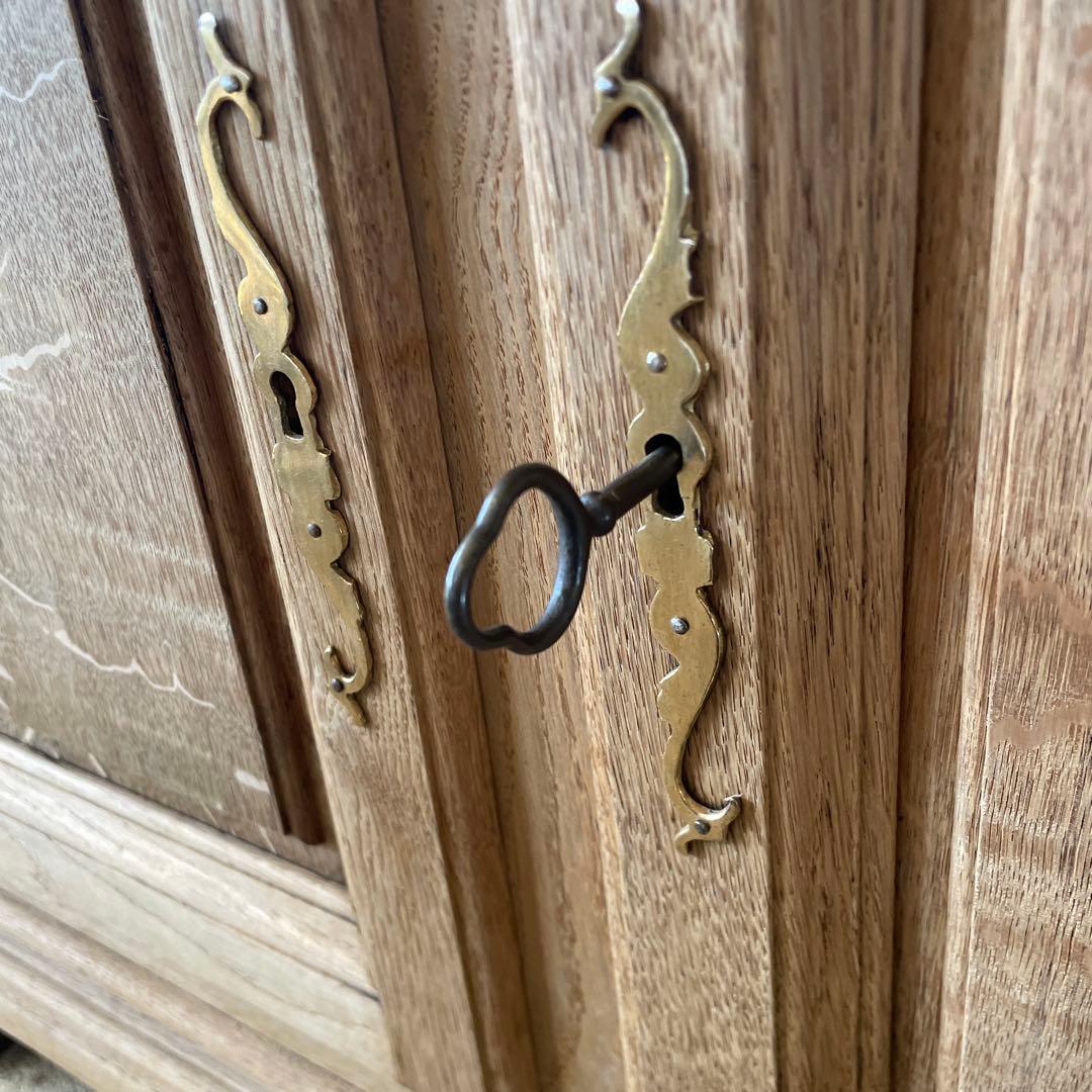 ビンテージ ガラス収納キャビネット ショーケース 食器棚