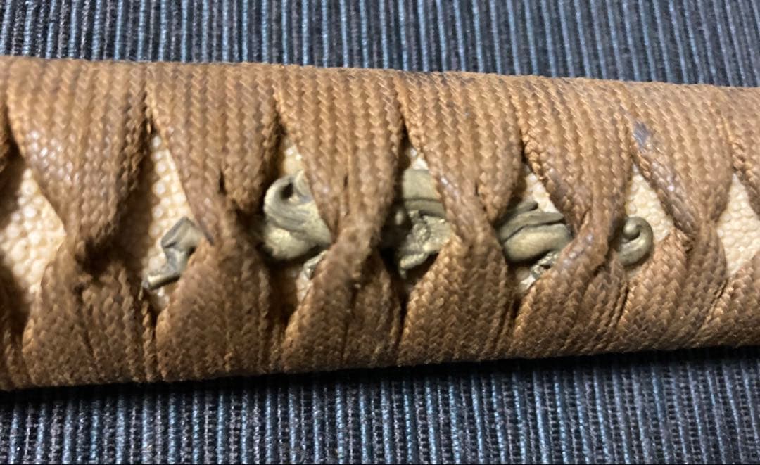 刀装具　大刀柄前　天龍の図目貫　透かし鍔　二重ハバキ　幕末拵え