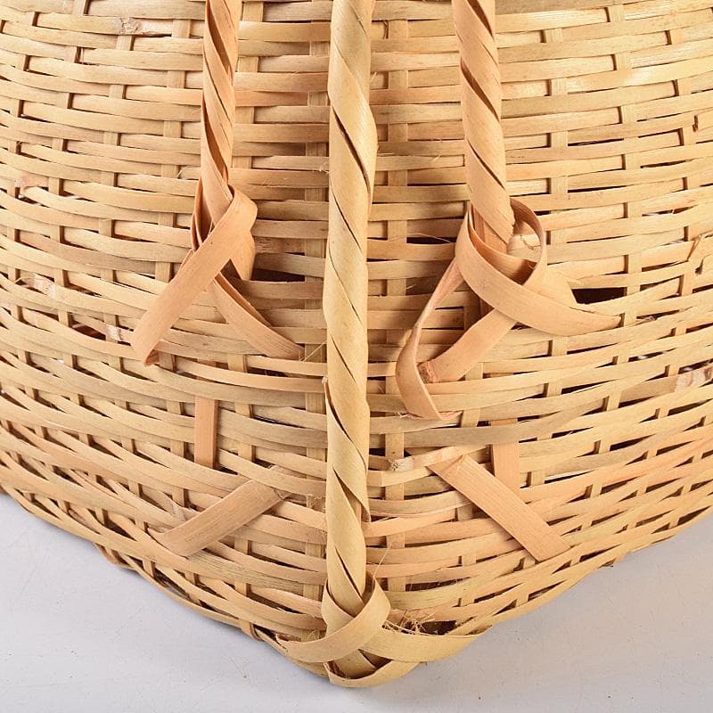 茶道具　平安　竹美斎造　即中斎好　方円篭　花入　共箱　M　R7760B