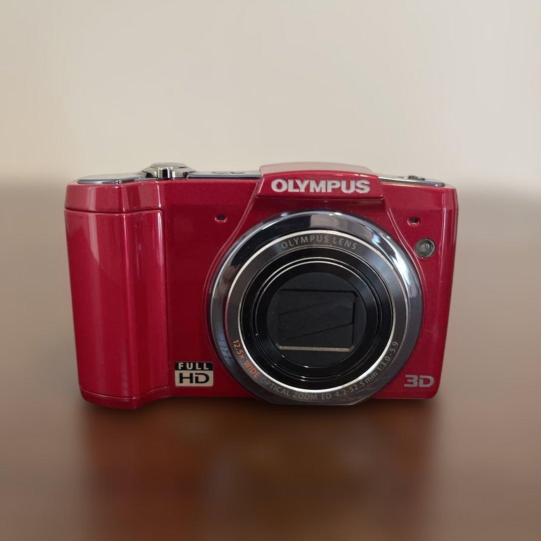 4989 OLYMPUS SZ-20 レッド デジカメ