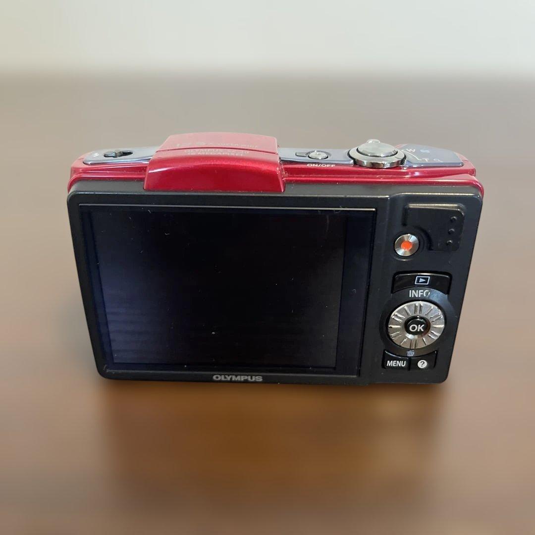 4989 OLYMPUS SZ-20 レッド デジカメ