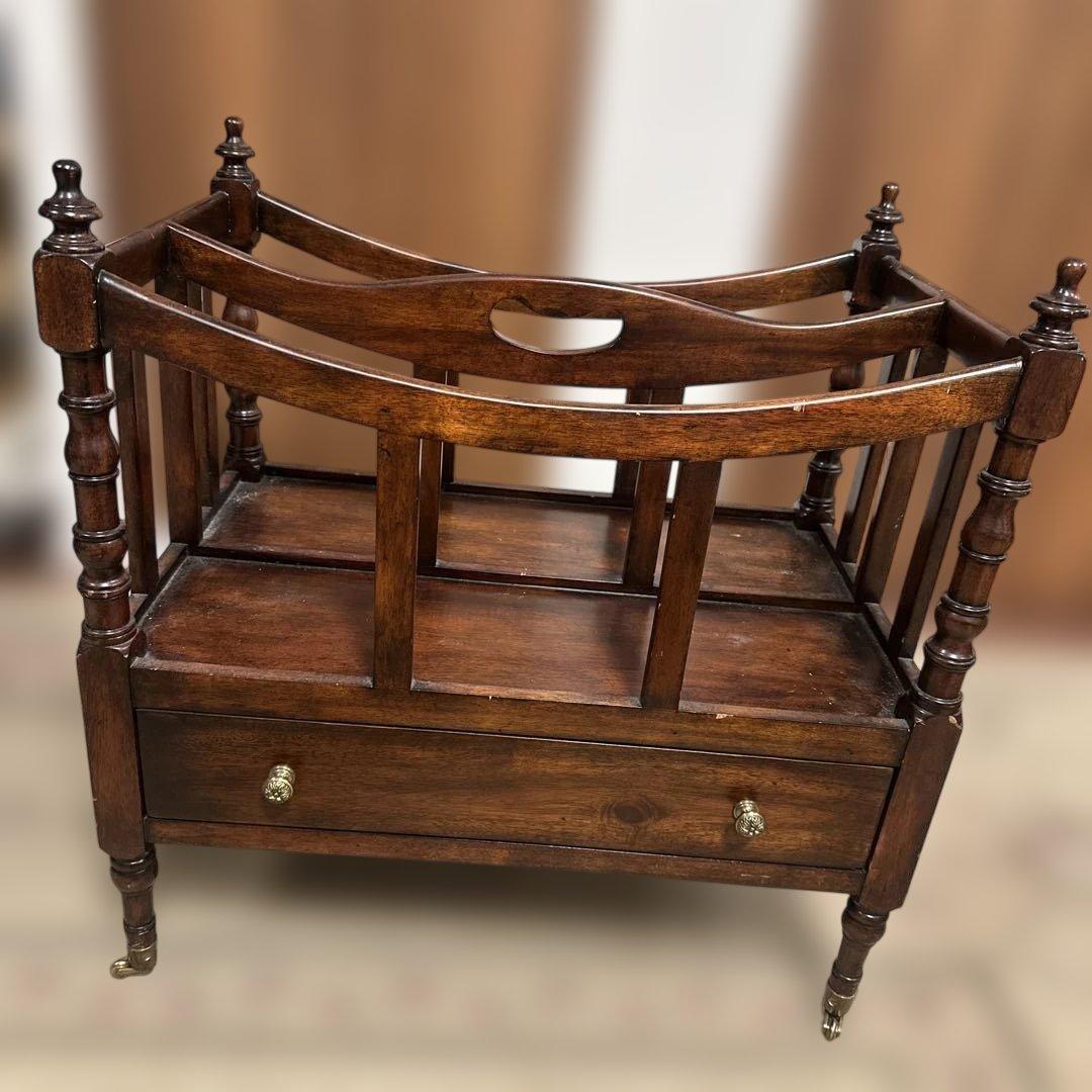 アンティーク 木製ベンチ 引き出し付き