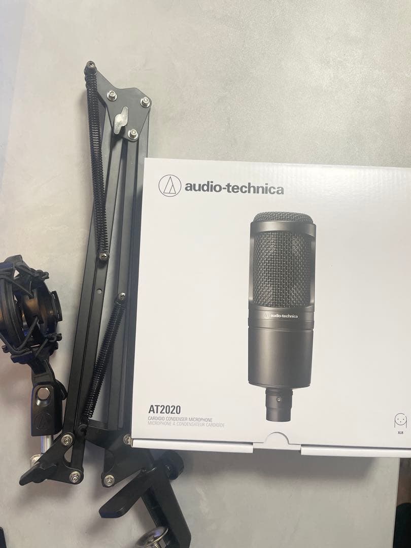 audio-technica AT2020 アームスタンド　ショックマウント付き