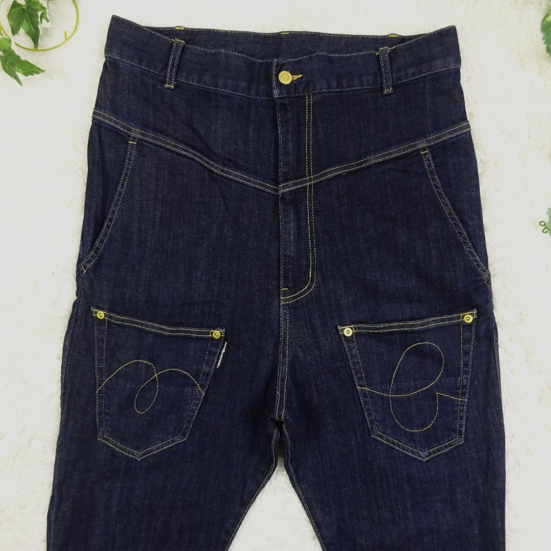 美品　メルシーボークー　後ろ前パンツ　サルエルパンツ　濃紺　XL　大きいサイズ