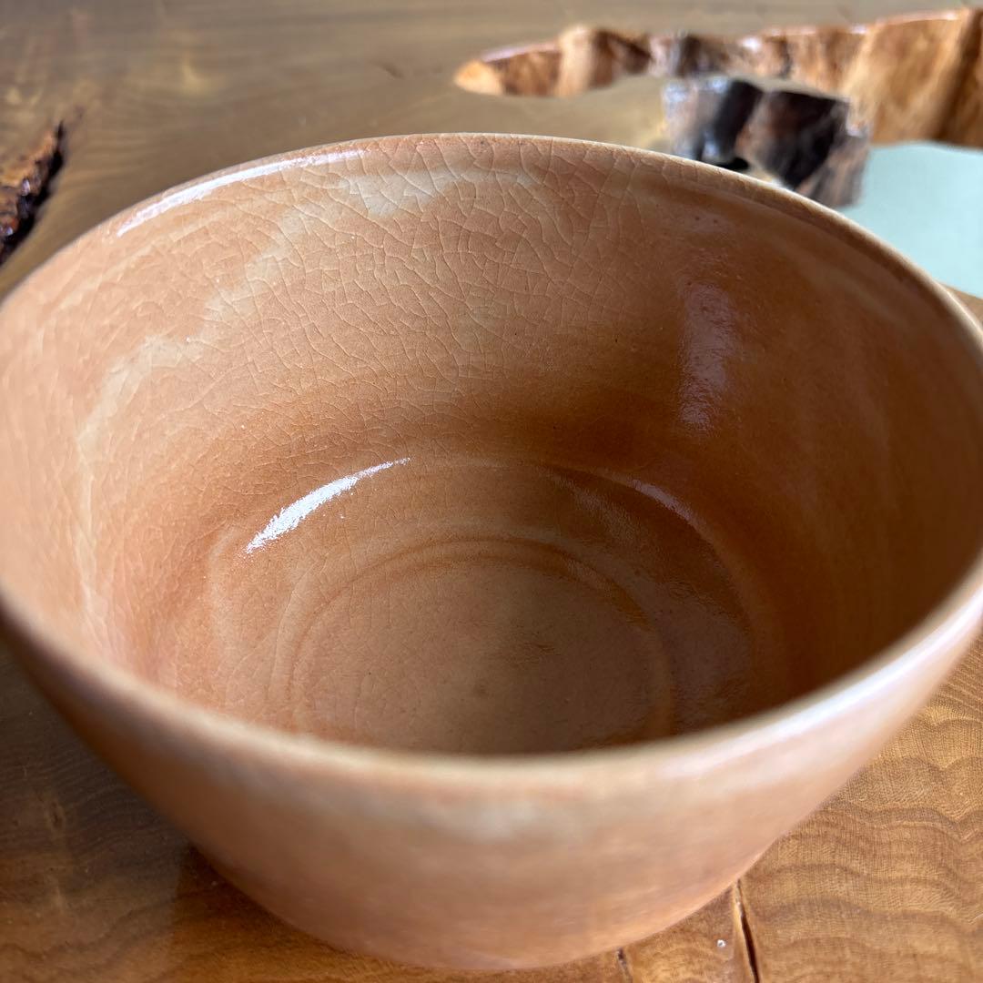 紀州焼葵窯 寒川栖豊 「二葉葵」 抹茶碗 茶道具 共箱