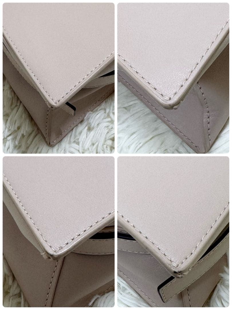 現行 フルラ ヌヴォラ ショルダーバッグ アーチロゴ　レザー ピンクベージュ