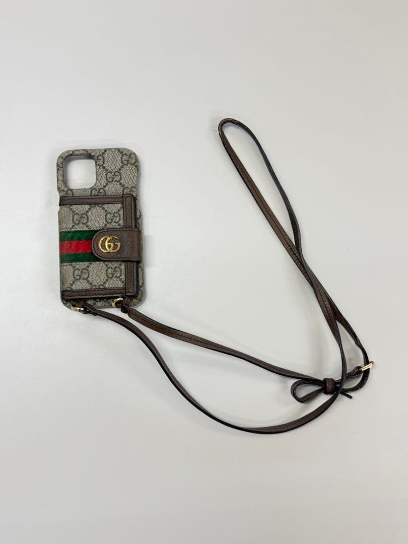 Gucci iPhone12ケース ショルダーストラップ付き