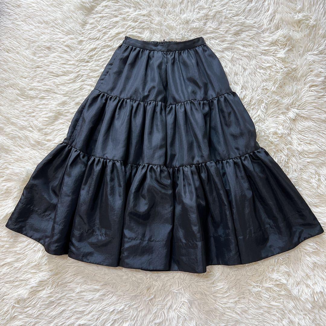 オブリ OBLI ティアードスカート　ミディアム