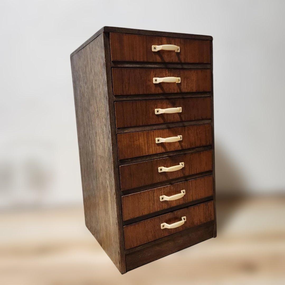 昭和レトロ チェスト 7段 キャビネット 書類棚 引き出し ノスタルジック