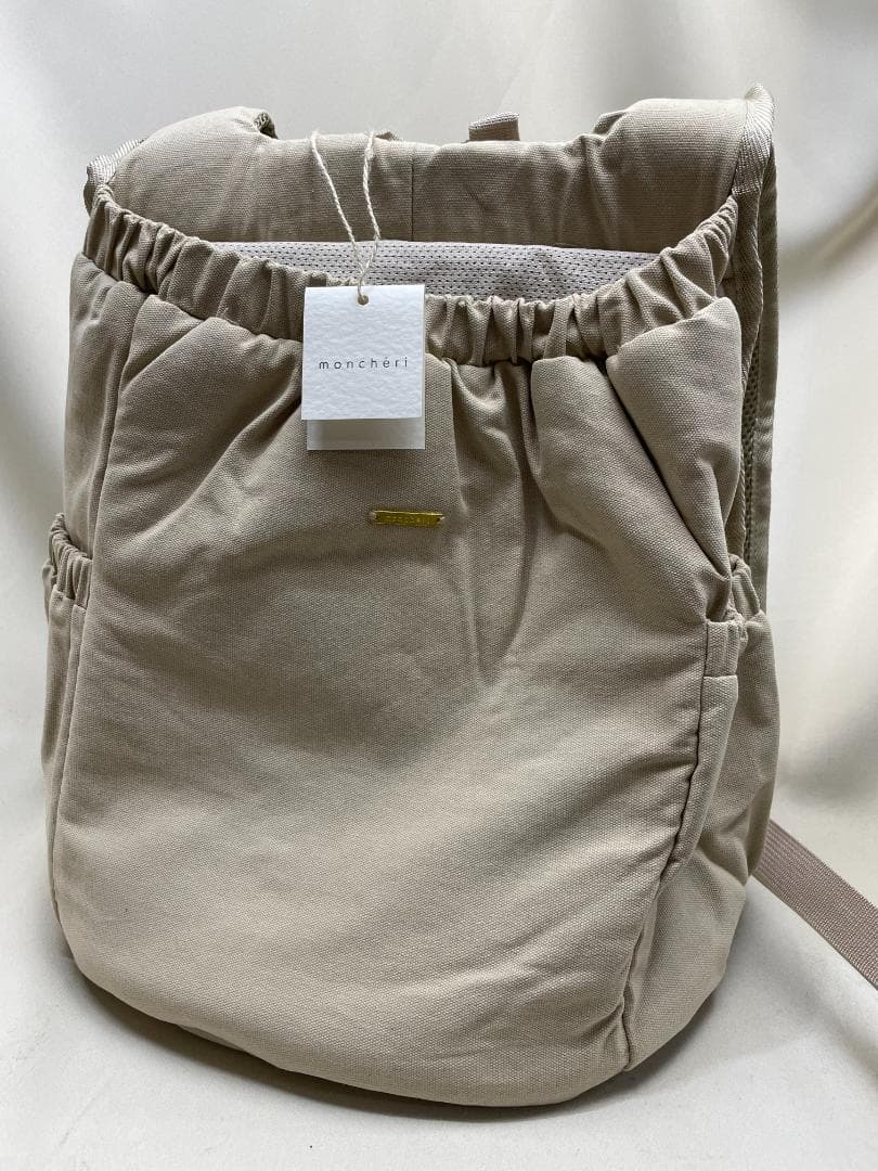 【未使用】moncheri　モンシェリ　巾着メッシュギャザーリュック　Sサイズ