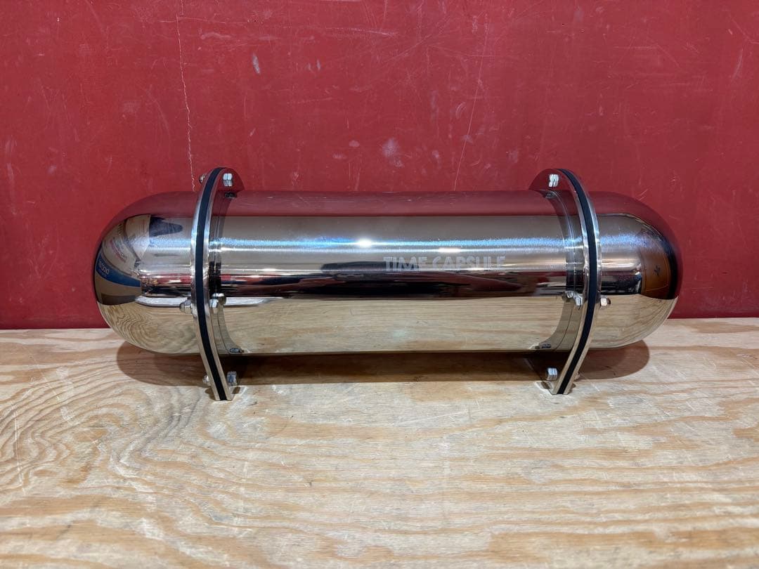 【美品】 ステンレス　タイムカプセル　No.650　耐腐食防水