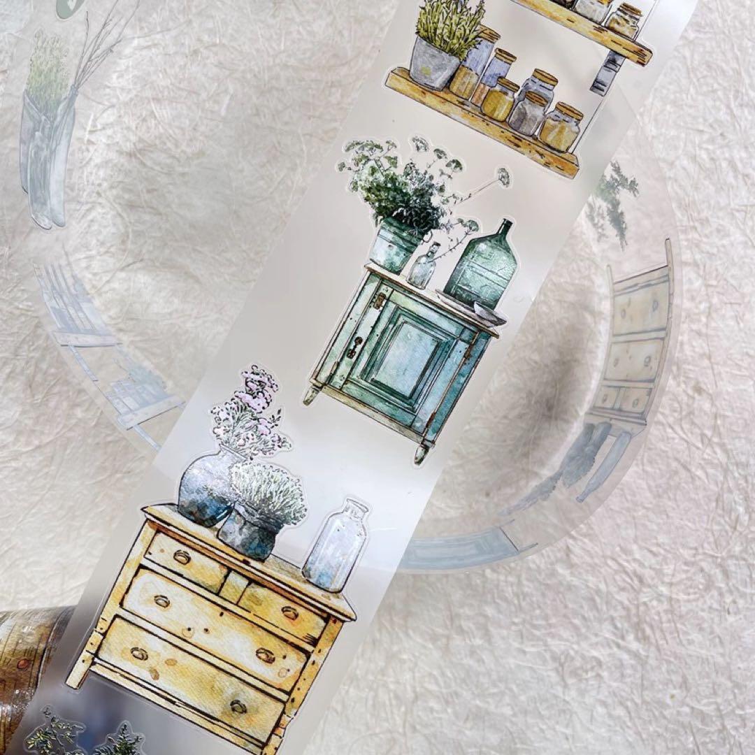 新品　DINGDING　29# 居　PET霧面型抜きタイプマスキングテープ10m