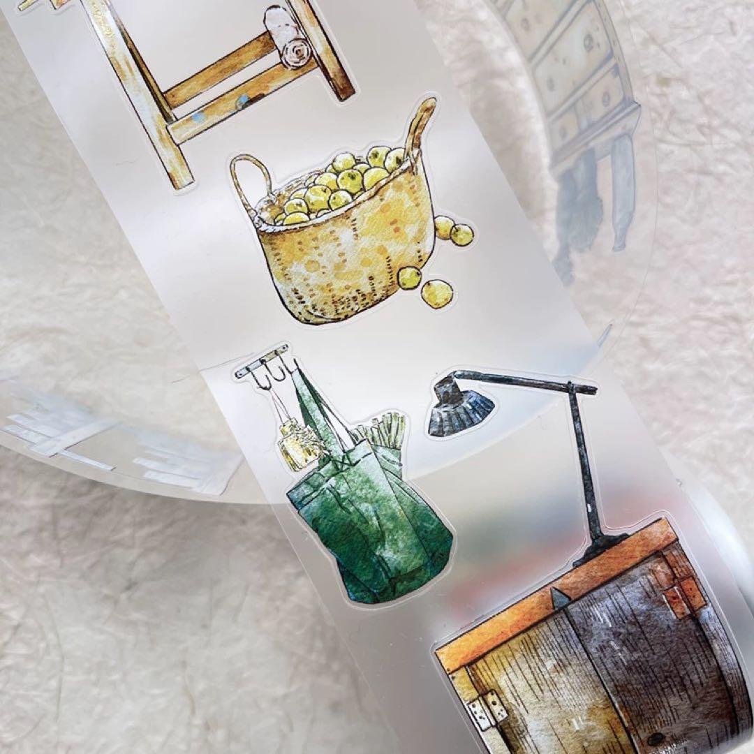 新品　DINGDING　29# 居　PET霧面型抜きタイプマスキングテープ10m