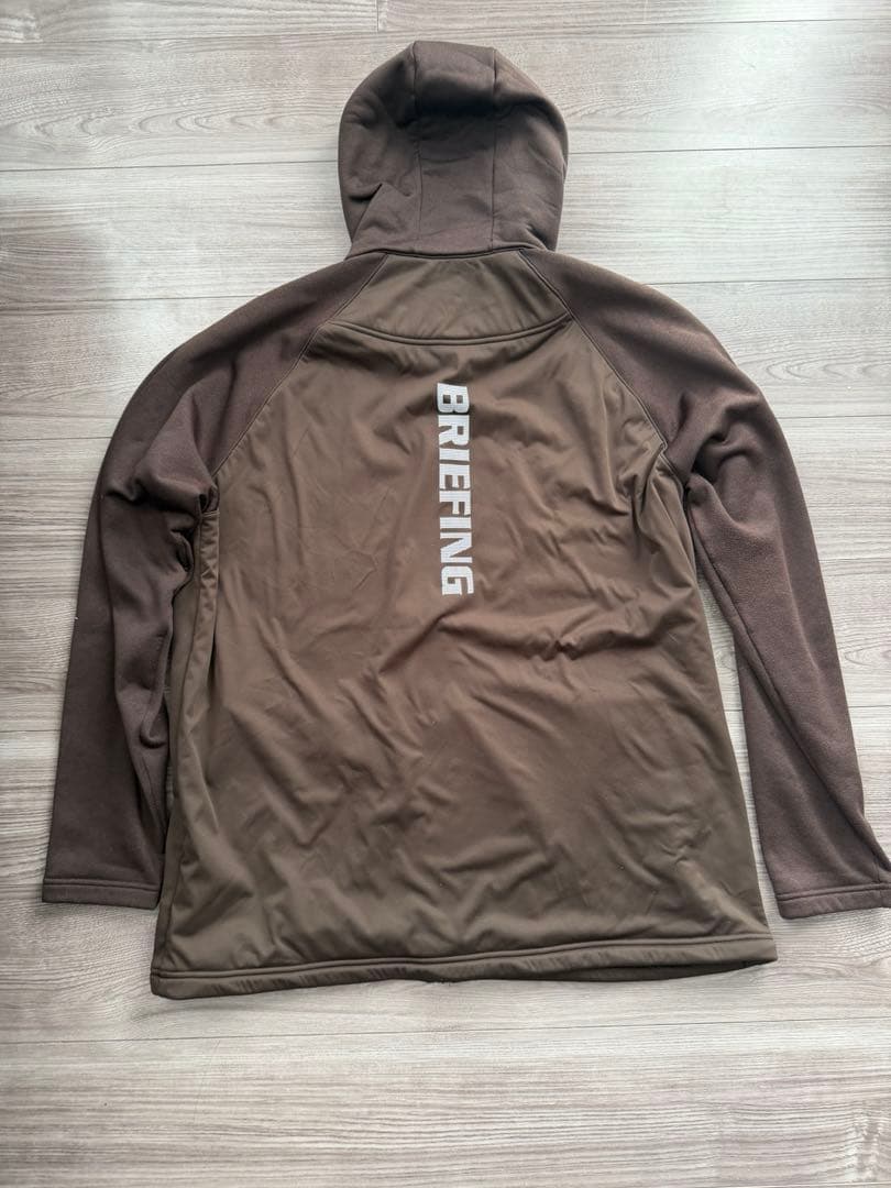 追加値下　BRIEFING ブリーフィング ブラウン XL フード付きパーカー